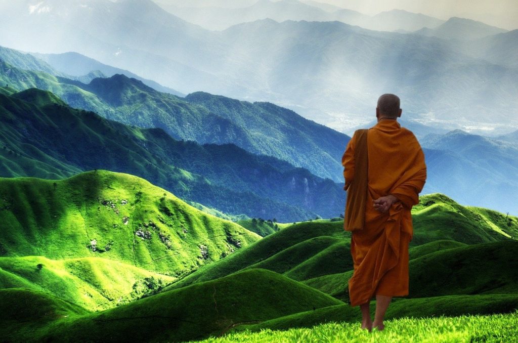 buddhist monk practicty empowered prayer